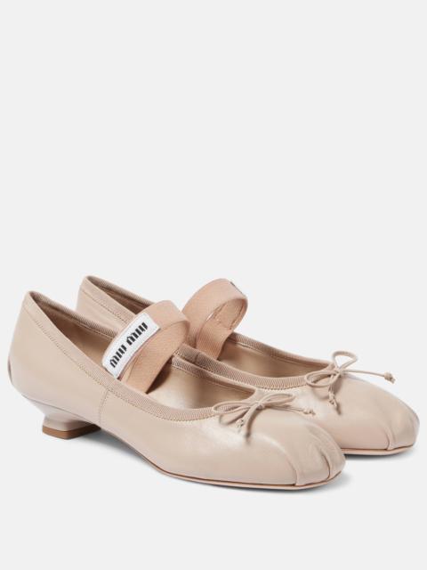 Mj leather ballet flats