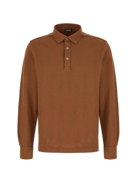 long-sleeve polo shirt