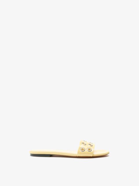Grommet Slides in Slick Nappa