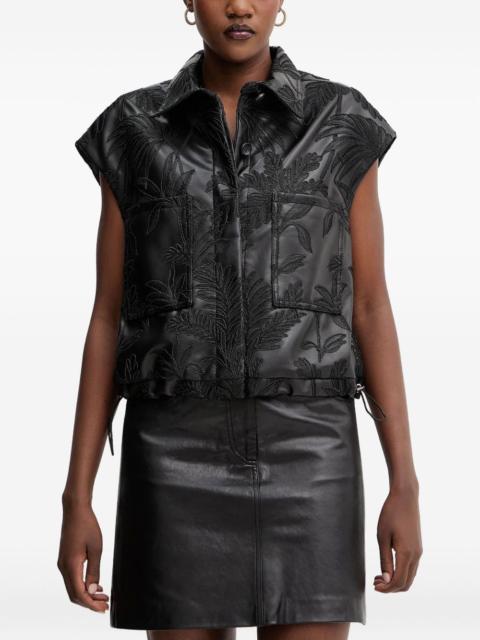 floral-embroidery gilet