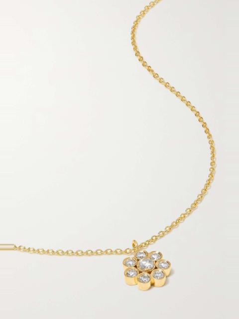 Bellis Simple 18-karat gold diamond necklace