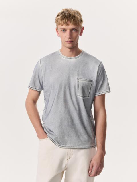 Washed Cotton Jersey Pocket T-Shirt