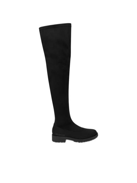 knee-high stretch boots