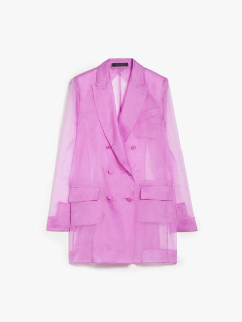 NEGRAR Silk organza double-breasted blazer