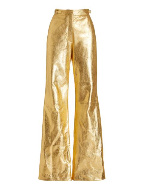 Vesta Pant in Gold Leather