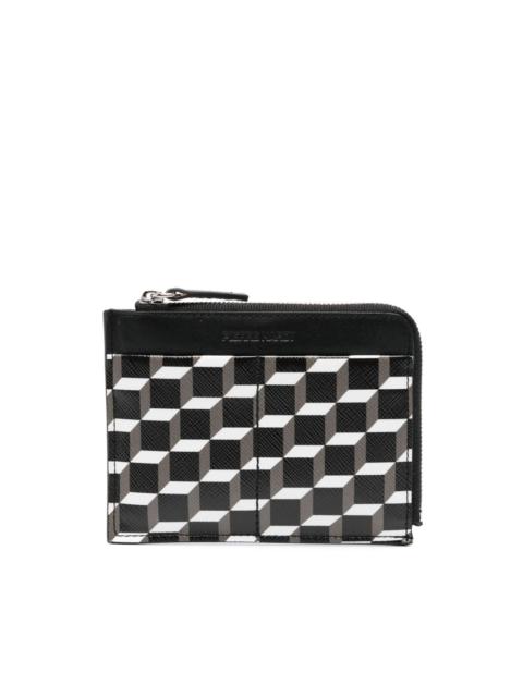 Perspective Cube leather wallet