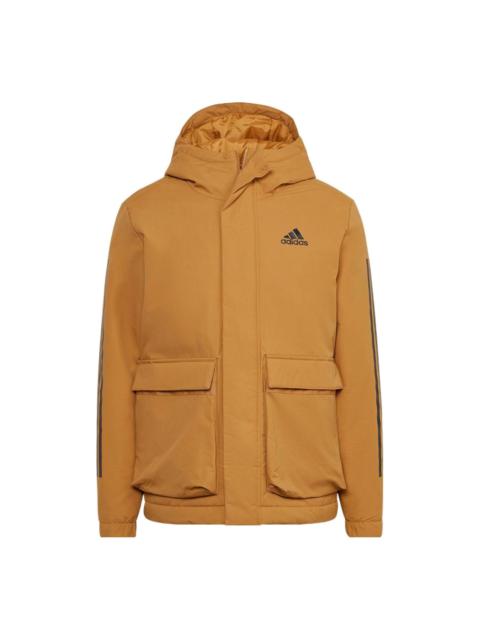 adidas Utilitas 3-Stripes Hooded Jacket 'Brown' HG8723