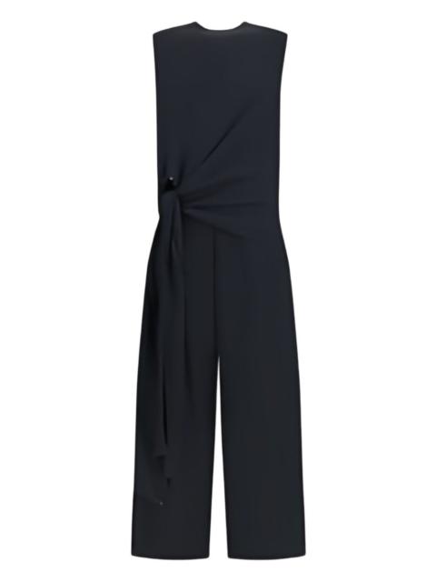 sleeveless tie-front jumpsuit