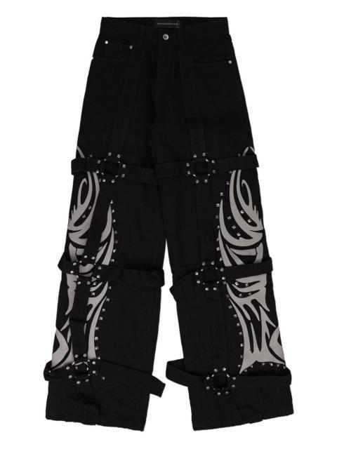 Bondage Winged-logo jeans