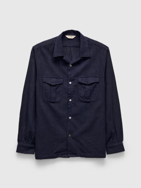 OR-5122 Striped Work Shirt in Navy