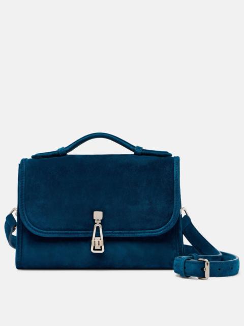 Leonora small suede crossbody bag