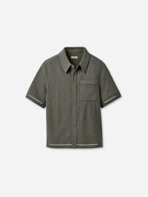 ® Men's Devyn Short Sleeve Shirt Tops in Green Grey