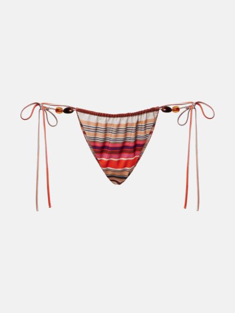 Ombra striped bikini bottoms