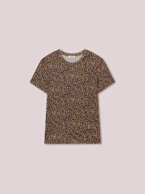 GUY - Mesh jersey T-shirt - Brown ocelot