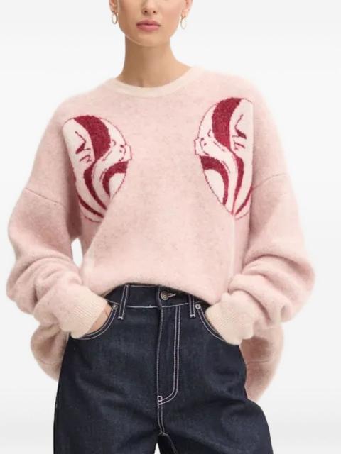 lollipop-motif ribbed-hem sweater