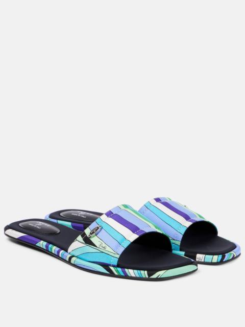 Iride twill thong sandals