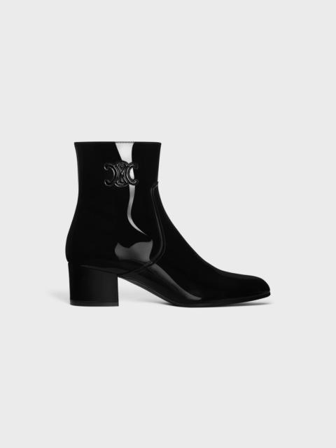 LES BOTTES CELINE TRIOMPHE ZIPPED BOOT in PATENT CALFSKIN