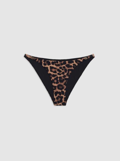 Bellamy Bikini Bottom - Black And Brown Leopard