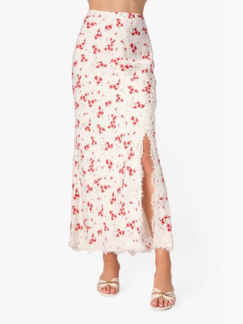 TEAGAN HAMMERED SATIN SKIRT CANDIED ROSE