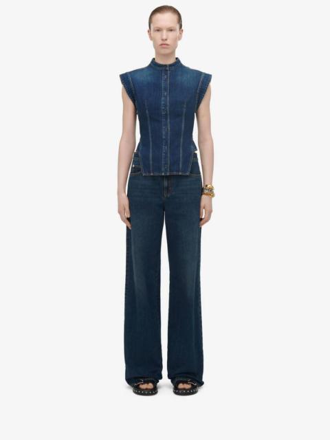 Women's Wide Leg Jeans in Indigo