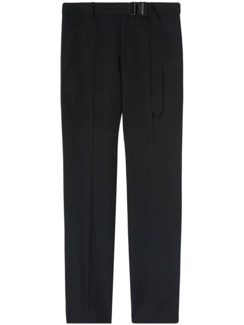OFF-WHITE Buckle Dry Wool Slim Trousers Black