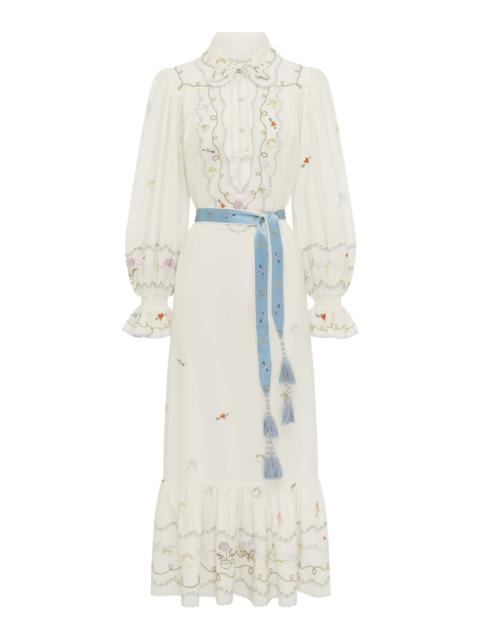 Giulia Embroidered Midi Dress