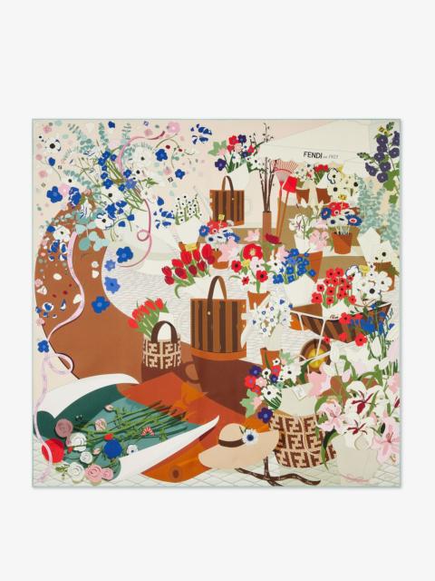 Fendi Florist foulard Multicolor silk foulard