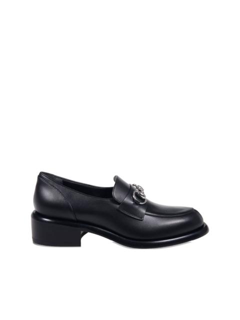 Horsebit heeled loafers