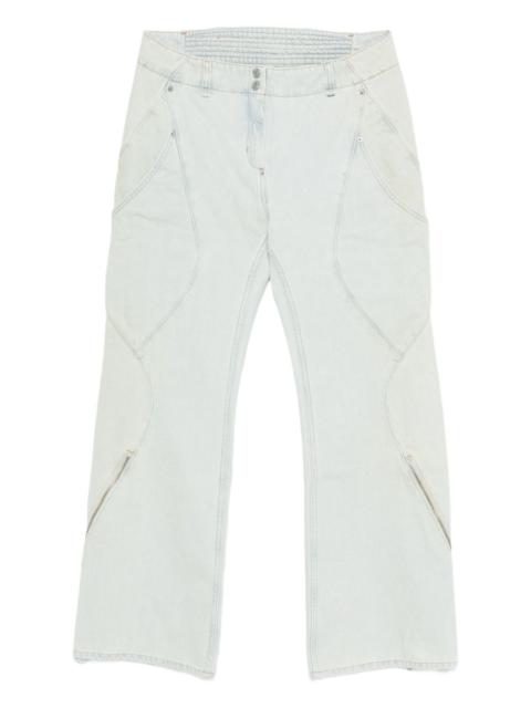 Carina zip-detail flared jeans