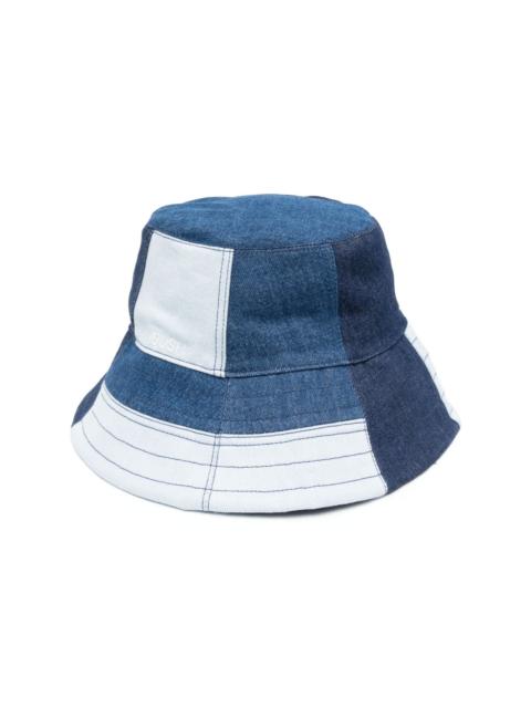 denim-patchwork bucket hat