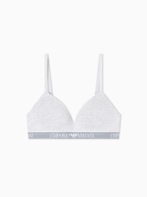 ASV ICONIC ORGANIC-COTTON, PADDED TRIANGLE BRA WITH LOGO UNDERBAND