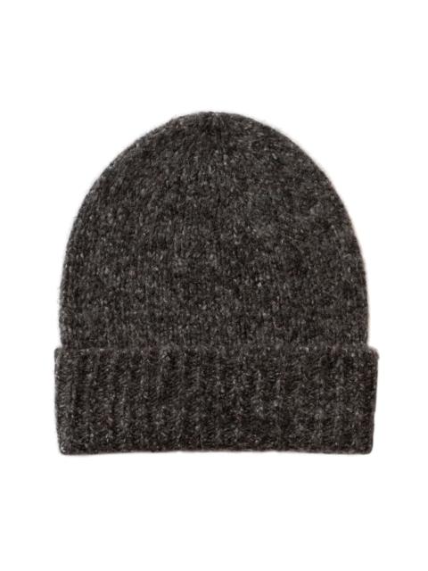 Cashmere Bouclé Grey Beanie