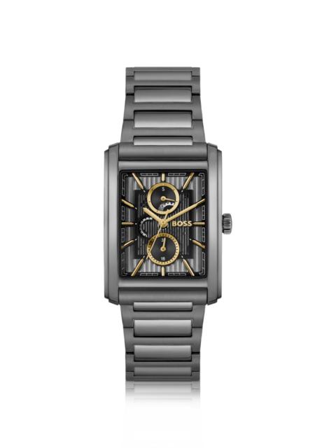 PRINCIPLE DRESS GRAY-DIAL WATCH WITH H-LINK STRAP