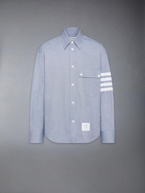 WOVEN FLANNEL 4-BAR OVERSIZED SHIRT