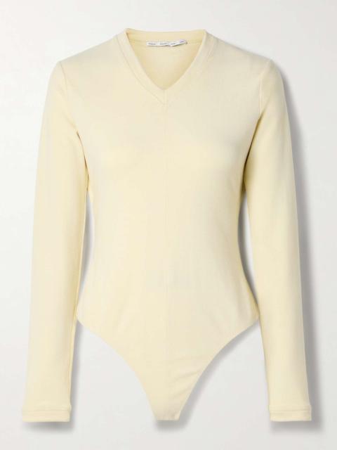 Delaney ribbed brushed-jersey bodysuit