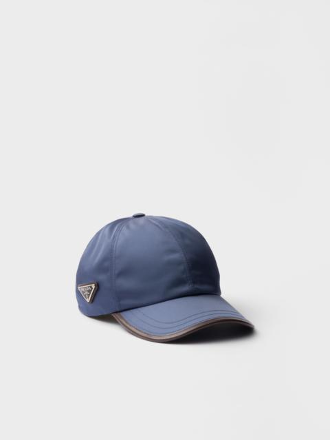 Re-Nylon and leather baseball cap
