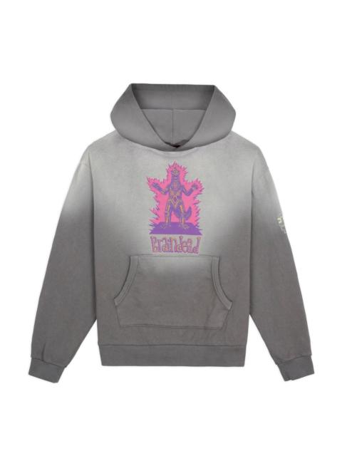 Brain Dead x Godzilla Mechagodzilla Button Mockneck Hoodie - Washed Brown