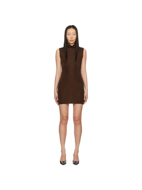 Brown Flora Minidress