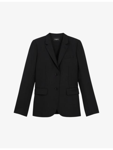 Single-breasted wool blazer
