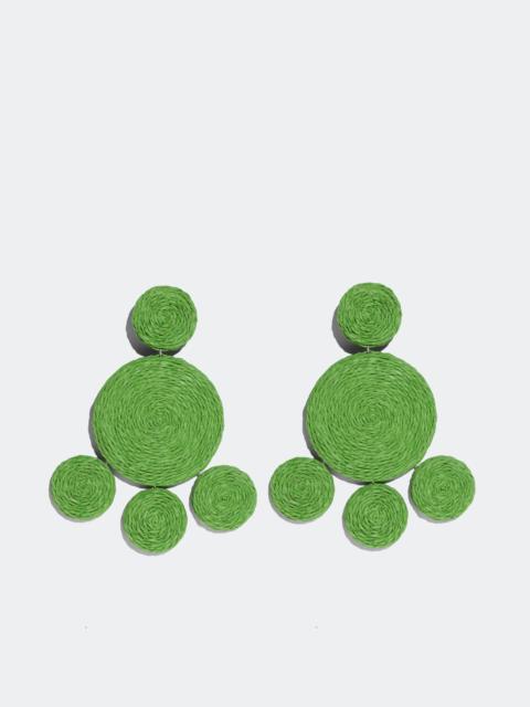 Raffia Deco Earring in Gummy Green