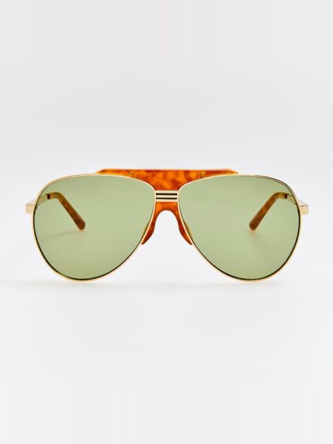 Amelia Sunglasses in Gold and Green
