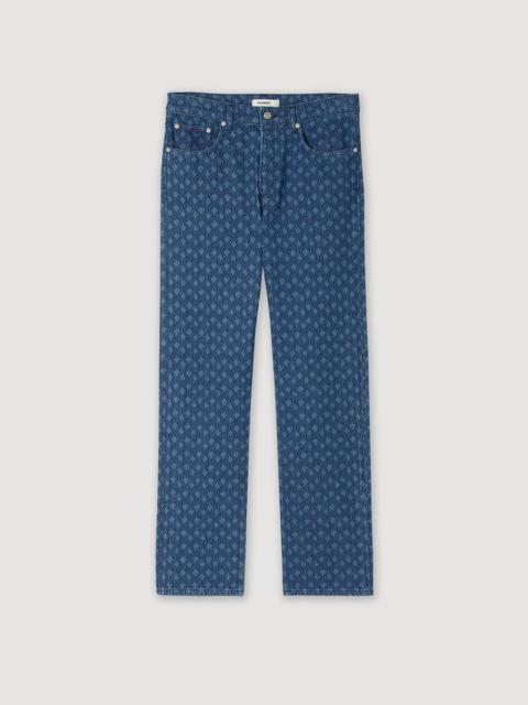 ROPE PATTERN BAGGY JEANS