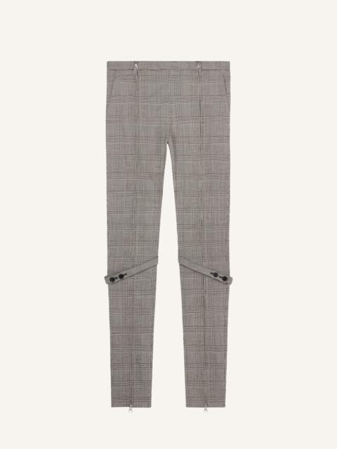 ZIPPED PRINCE OF WALES TAILORED PANTS
