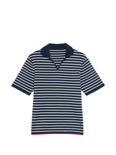 Andyb striped short-sleeve polo shirt