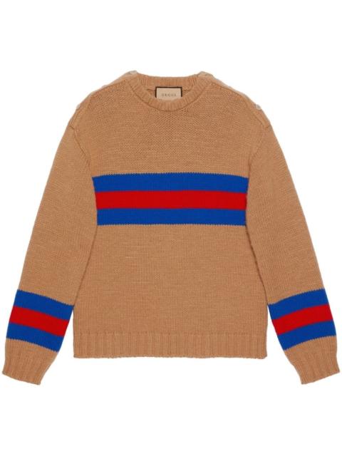 striped wool-blend jumper