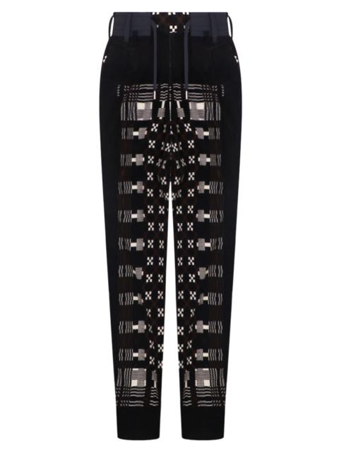 GEOMETRIC PRINT PANTS | BLACK