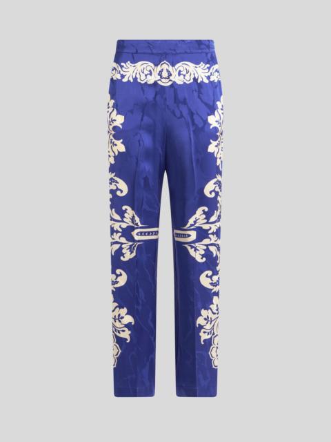FLORAL JACQUARD PALAZZO TROUSERS