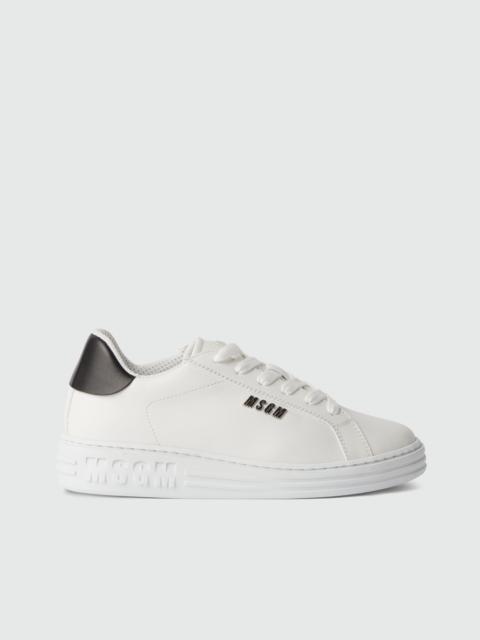 White leather MSGM sneakers