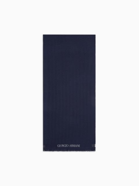 JACQUARD VIRGIN-WOOL SCARF