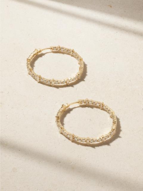 Cosmic Medium 18-karat Gold Diamond Hoop Earrings